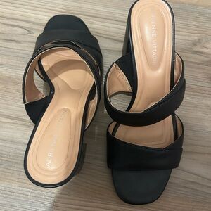 Adrienne Vittadini Black Mules